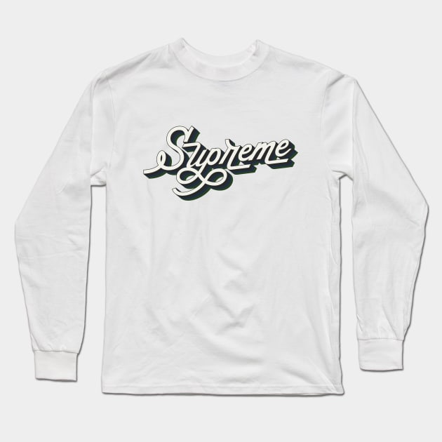 Supreme Retro Vintage Style StreetWear Design Long Sleeve T-Shirt by So Young So Good